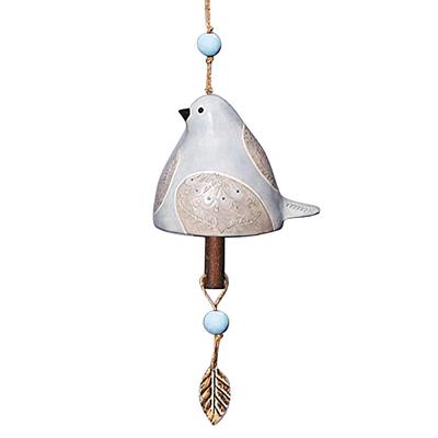 Cute Bird Song Bell Resin Wind Bell Hanging Ornaments Bird Bell Chimes for Wall Window Door Housewarming Gift