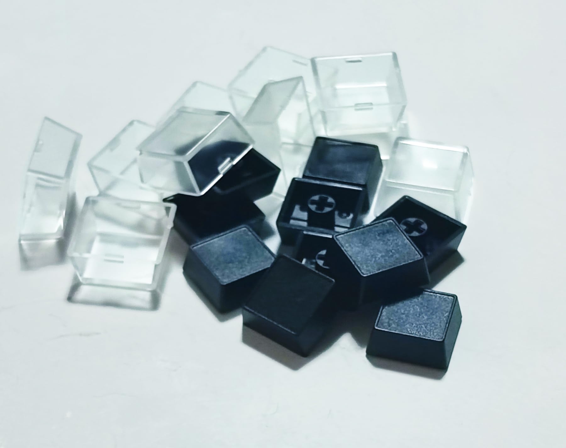 

XYZA DIY possible [Homemade Keycap Kit Kuro] Set of 50 Black Custom Inner Keycaps Compatible with TinyKeyboard and CHERRY MX You can put icons,