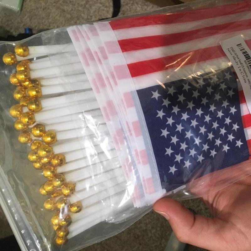 50Pieces Hand Flag for Soccer & Football Fans Cheering Swing Flag Party Events Celebration National Flag Signal for Bann