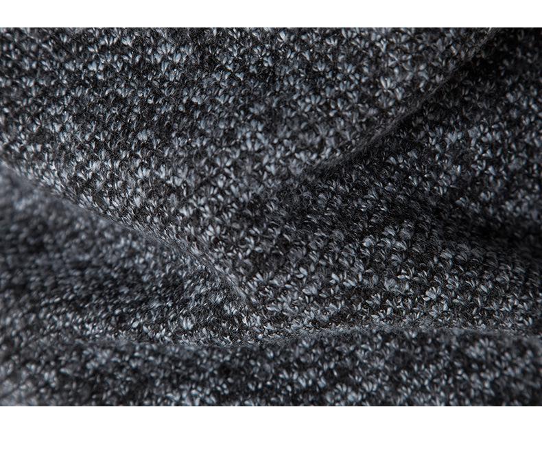 Men's Plus Velvet Thickened Stand Collar Cardigan Zipper Sweater - Autumn/Winter Warm Loose Knitwear