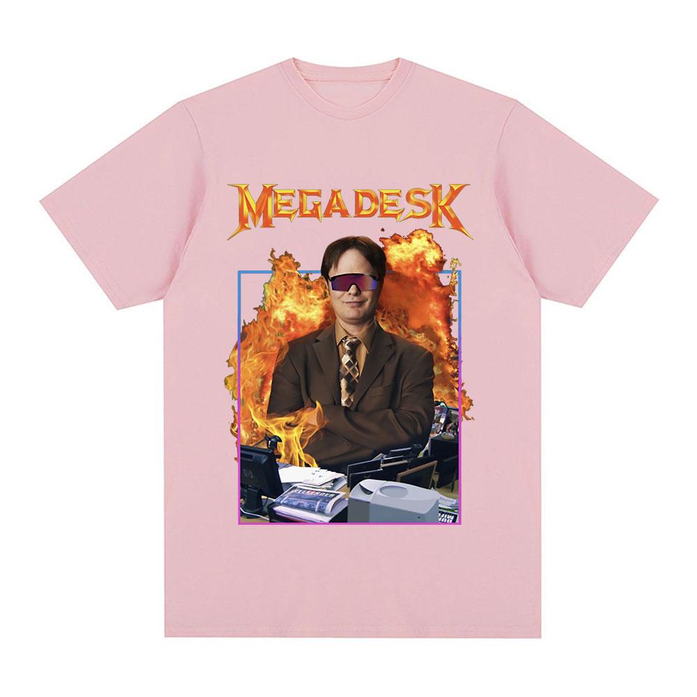Dwight Schrute Megadesk Michael Scott Homage The Office Tshirt Tv Series T Shirt Unisex Unisex Cotton Casual Short Sleeve TShirts