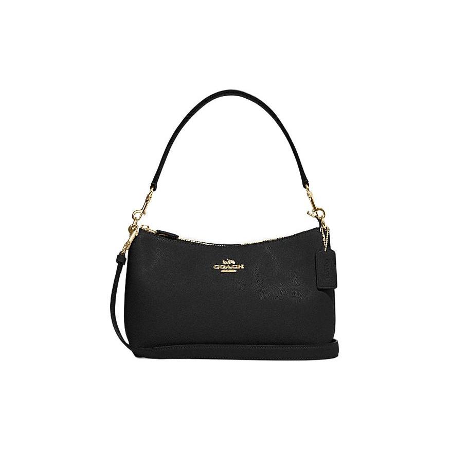 New COACH Cow Leather Portable Crossbody Bag, Shoulder Bag Medium Size Women's Black CE584-IMBLK