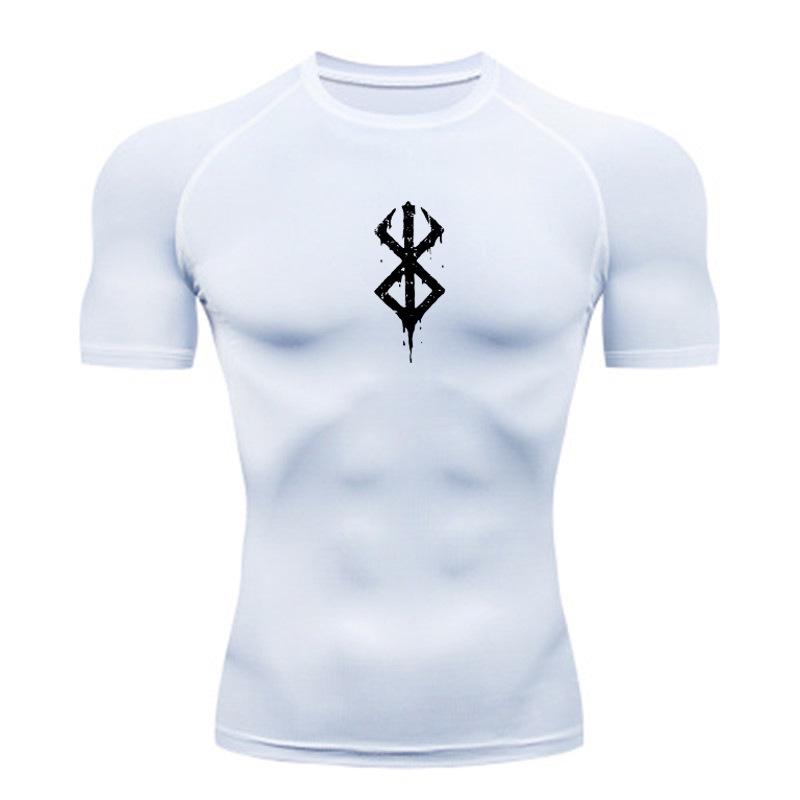 Men's Quick-Dry Compression T-Shirts: High Elastic, Moisture-Wicking Activewear for Basketball, Fitness, and Running.