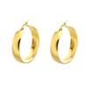 20/30/40mm Mariasz Minimalist Simple Stainless Steel Hoop Earrings For Women Gold Plated Wide Round Female Jewelry Gift