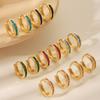 18K Gold Plated Geometric Zircon Ear Cuffs - Luxury Minimalist Women's Earrings
