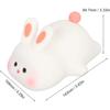 Bunny Night Light Silicone Nursery Cute Sleeping Lamp USB Rechargeable Touch Switch Control Table Led for Child Girlfriend Gift