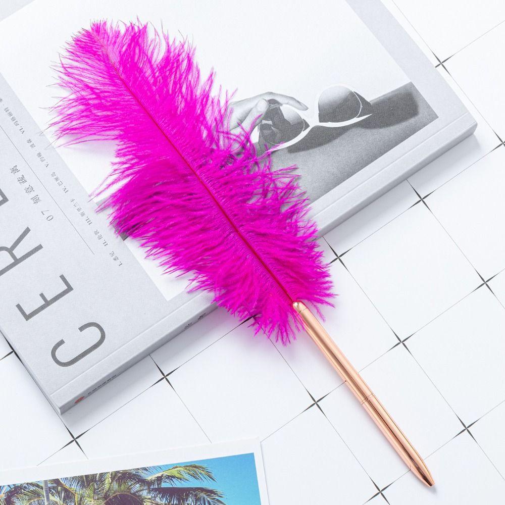 Quick-Drying Signature Pen Writing Smoothly Feather Ballpoint Pen Neutral Gel Pens  Stationery