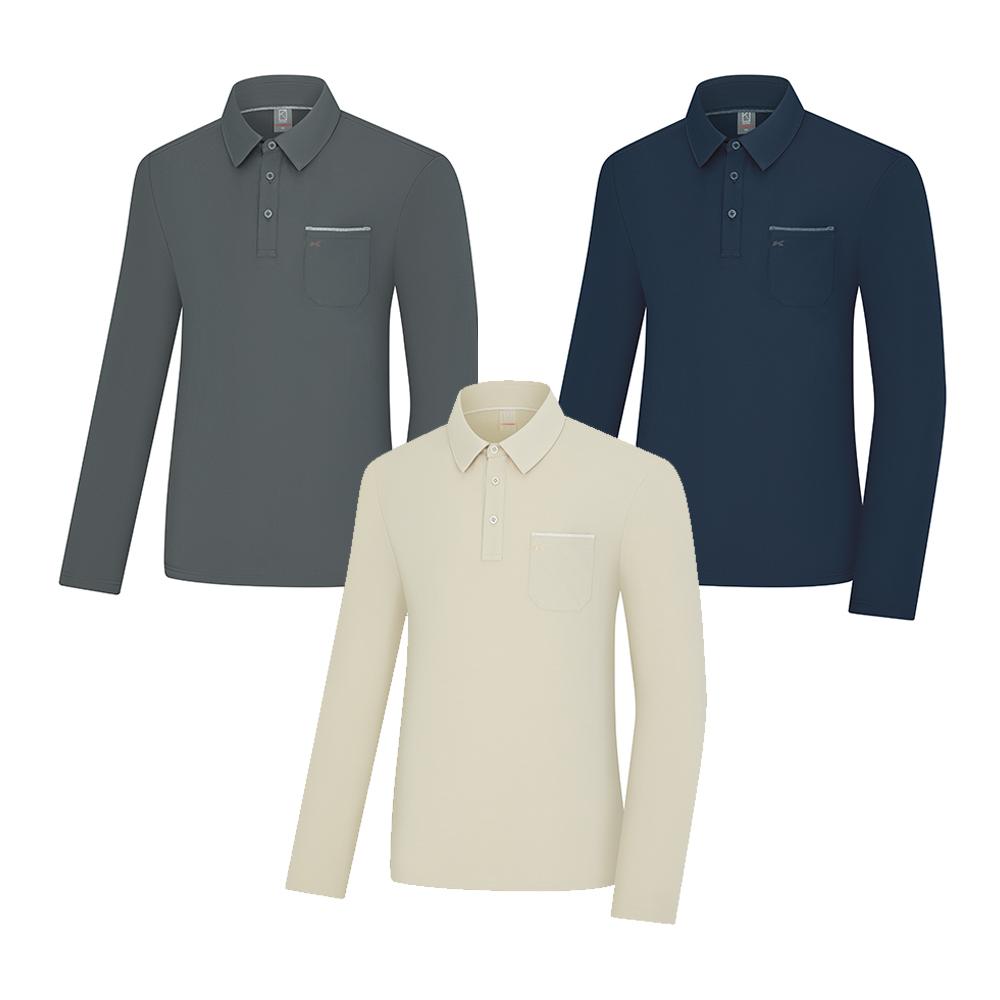 KOLPING Men'S Collared Long Sleeve T-Shirt Maam Kwt4227M