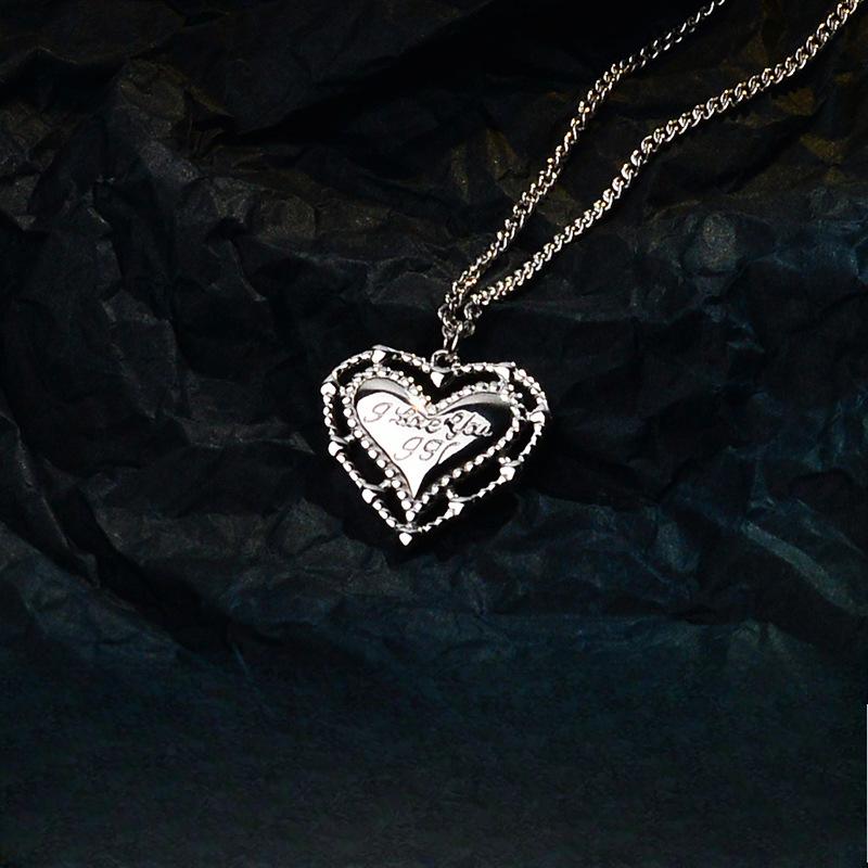 English Love Necklace Sweet Girlish Clavicle Chain Temperament Fashionable Personalized Necklace Accessories