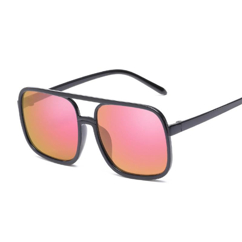 Black Square Oversized Sunglasses Woman Big Frame Pink Sun Glasses Female Mirror Oculos Unisex Gradient Hip Hop Shades