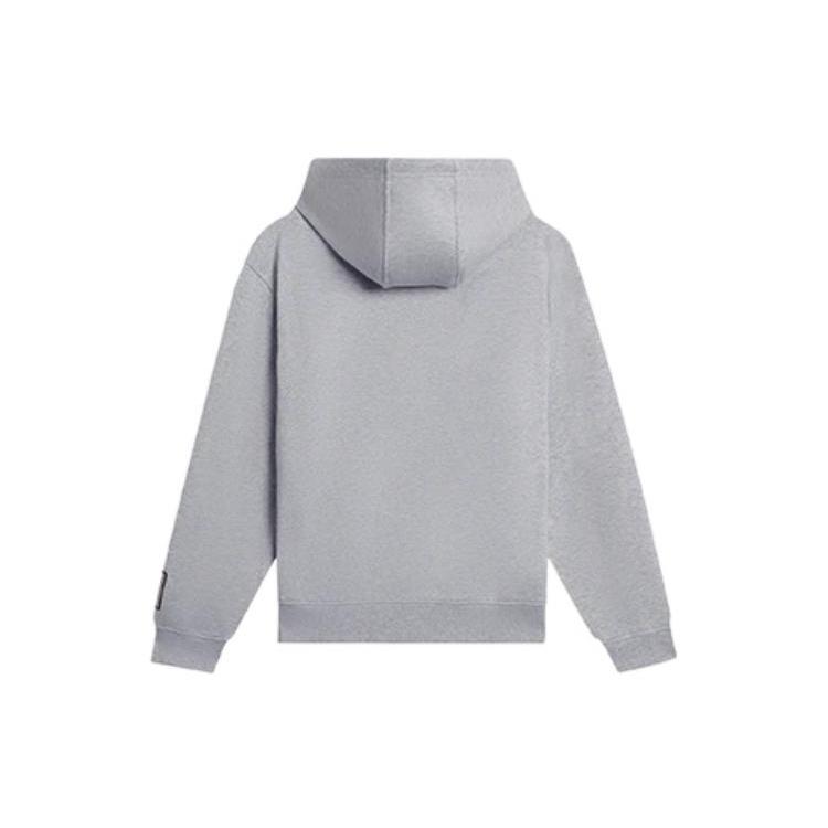 Li Ning Sweatshirts Men's Gray Hooded Moderate Cardigan AWDSC45-3