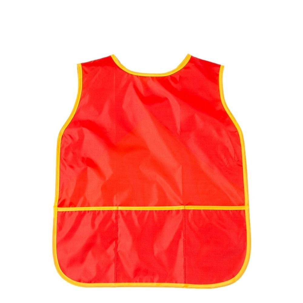 Cleaning Apron Nylon Kids Art Smock Waterproof with 3 Pockets Painting Aprons Convenient Reusable Kids Apron Home