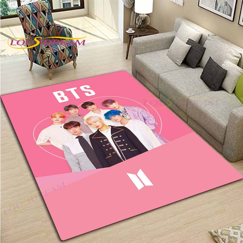 Kpop Bangtan Boys BTS Carpet Rug Kids Carpets Living Room Tea Table Mats Bedroom Rug Washable Floor Mats Household Area Mat