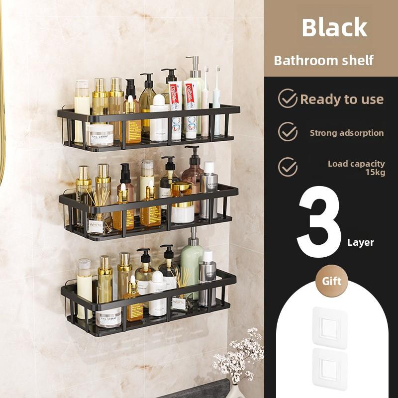 Bathroom Rack No Punching Wall-mounted Toilet Rack Sanitary Products Storage Rack Nail-free Storage Rack