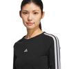 Adidas Women's Sport Style 3-Stripes Long Sleeve Tee