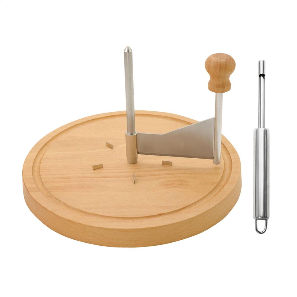 Cheese Curler Wheel Stainless Steel Wood Base Smooth Shaving Manual Handheld Cheese Flower Maker Slicer for Restaurant Cafe Home