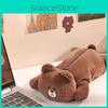 Bear Plush Pen Bag With Plush Fabric For School And Office Use