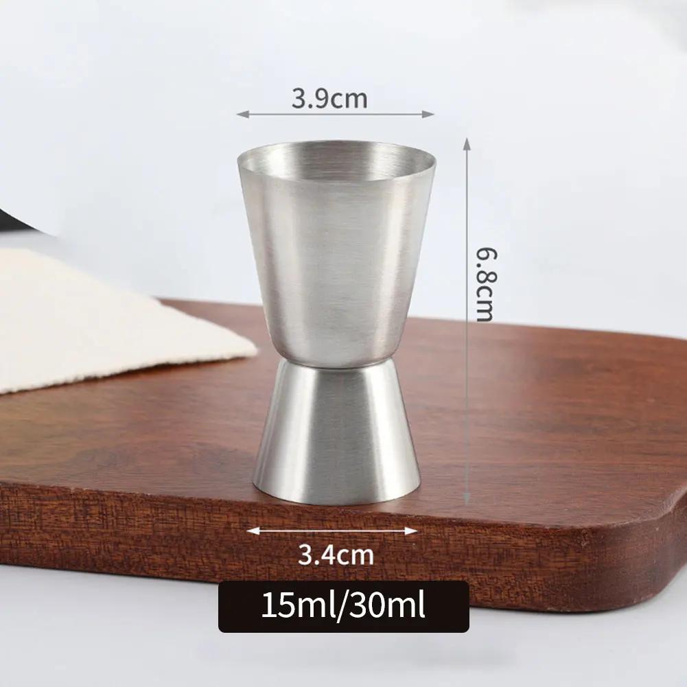 15/30ml or 25/50ml Stainless Steel Cocktail Shaker Measure Cup Dual Shot Drink Spirit Measure Jigger Kitchen Gadgets