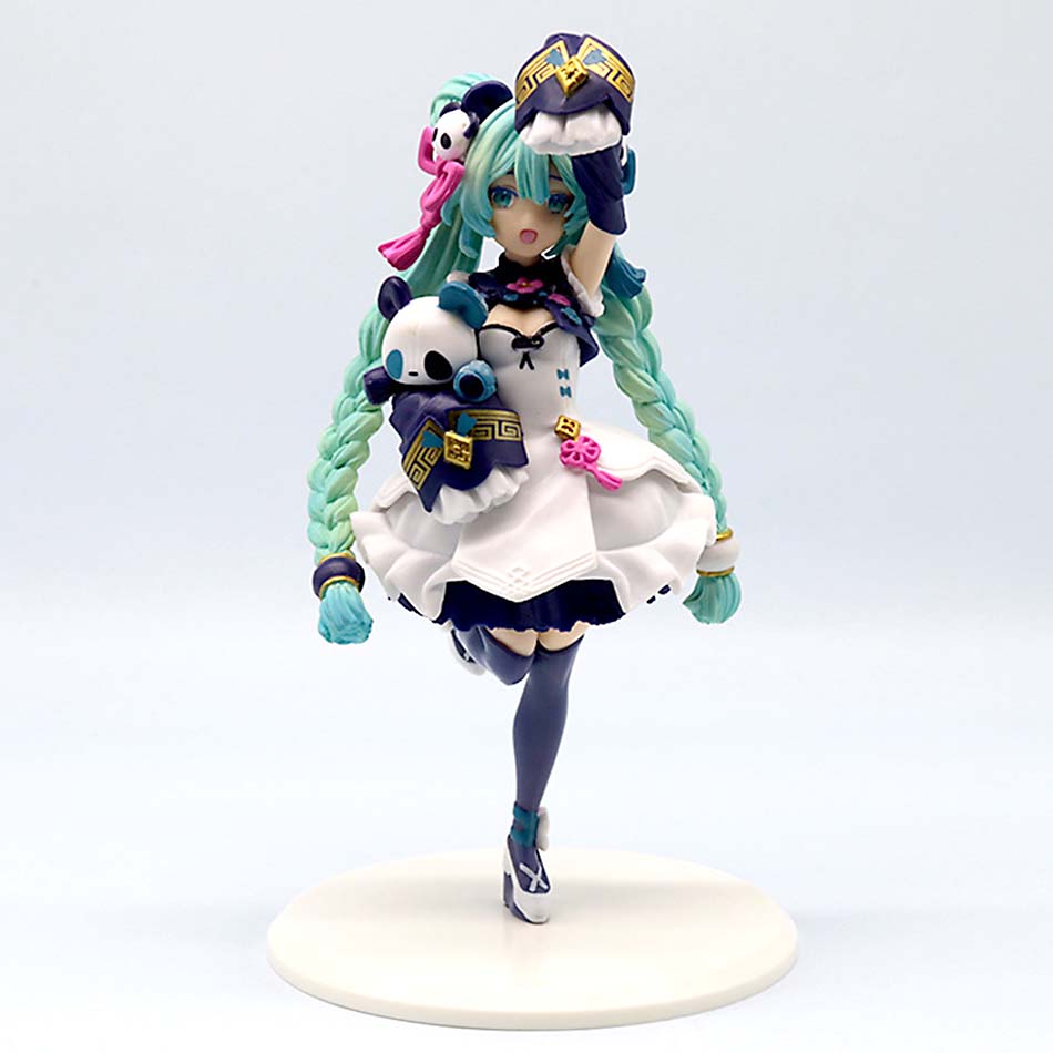 Sold 15CM Anime Hatsune Miku Figure National Style Fashion Panda MODERNCHINA Model Toy Gift Collection Action Figure PVC
