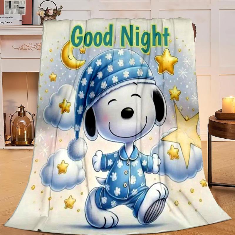 1PC Cute Dog Sweet Dreams Flannel Blanket Gift, Suitable for Both Men And Women, Soft Ideal for Beds And Sofa, Birthday Or Christmas Gift