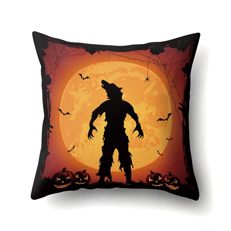 Halloween Pillowcase Car Waist Pillow Pumpkin Sofa Cushion Cover Office Home Living Room Pillowcase