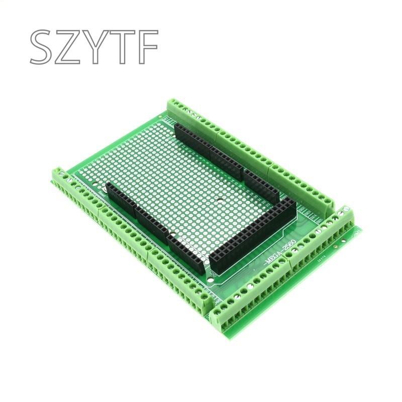 Double-side PCB Prototype Screw Terminal Block Shield Board Kit For MEGA-2560 Mega 2560 R3 Mega2560 R3