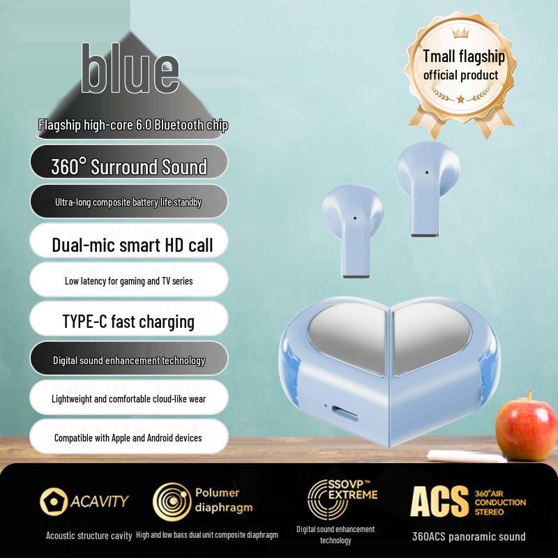 Women's Style Noise-Cancelling Bluetooth Earphones: Long Battery, No Delay, Great Sound