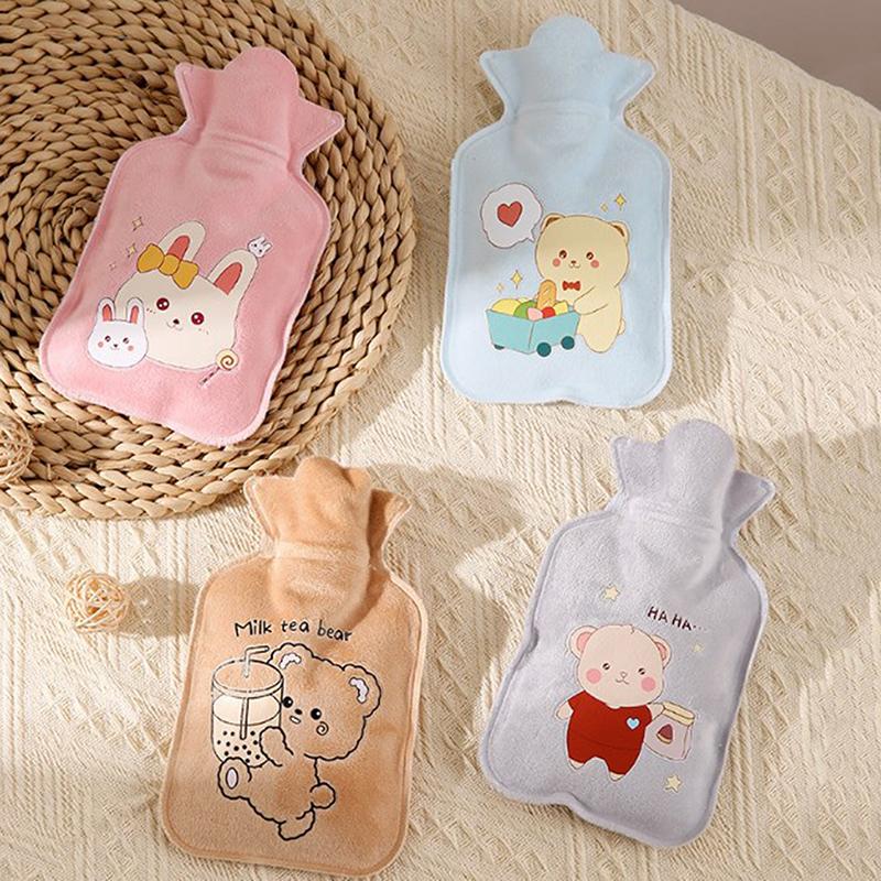 1pc Cute Hot Water Bottle Bag for Girls Shoulder Hand Warmer Heat Pack Warm Belly Instant Hot Winter Water