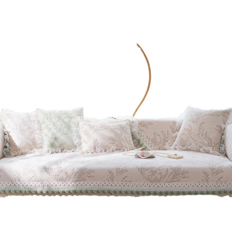 Sofa Cushion Universal Non-Slip In All Seasons New Chenille Fashion Light Luxury High-End Cream Wind Cover Cover Towel