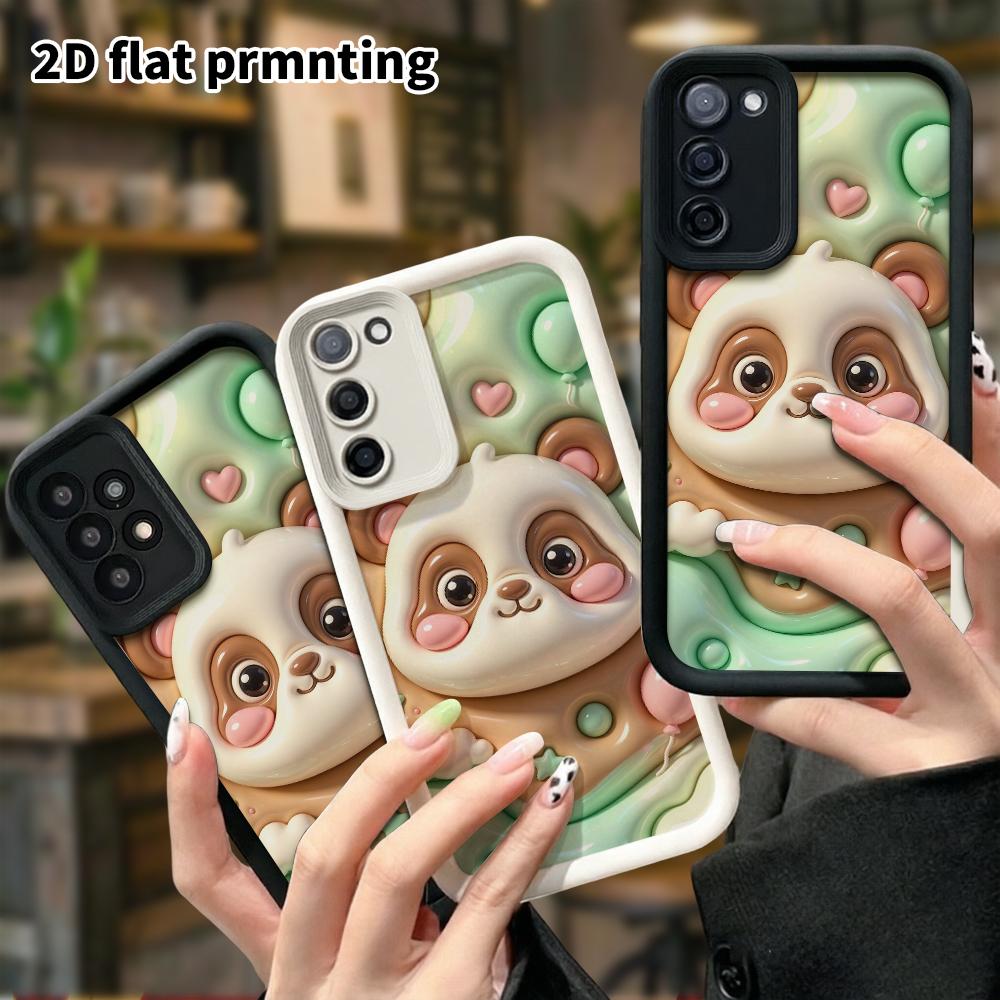 Phone case: 2D flat, suitable for Samsung Galaxy A34 A35 M05 M06 S20 S22 S21 FE Plus 5G protective case, honey bear, perfect Christmas and Halloween h