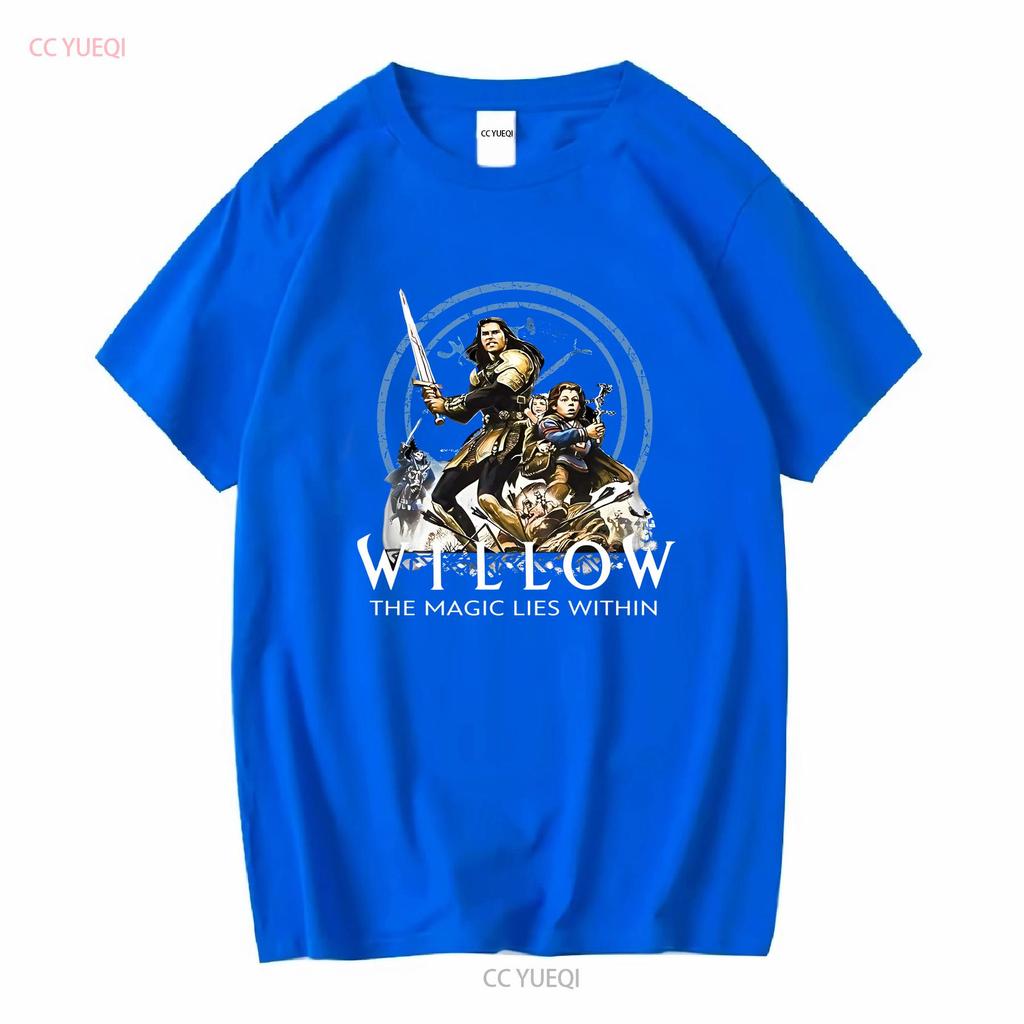 New Willow The Magic Lies Within Poster 1988 Movie Retro Mens Vintage T Shirt long or short sleeves vintage Washed Soft Stylish
