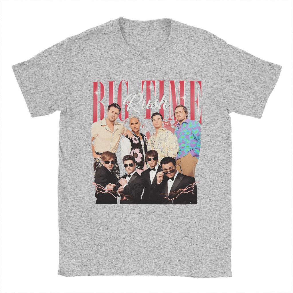 Big Time Rush Band T-Shirt Sommer 100 Baumwoll-T-Shirts für Männer Mode Bedrucktes T-Shirt Kurzärmelig Y2K Lustige T-Shirts