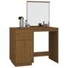Makeup Table Honey Brown 95 x 50 x 134 cm Solid Pine Wood