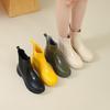Korean Mid-Tube Women's Rain Boots: Wear-Resistant, Waterproof and Non-Slip with Soft Soles. Ideal for Outdoor Use.