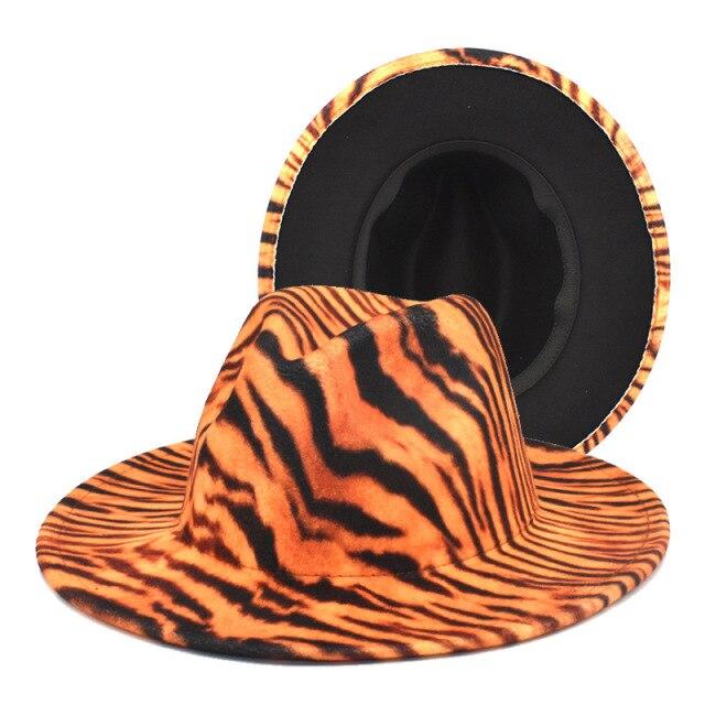 Men Female Letter Fedora Pattern Hats Casual Vintage Autumn Winter Leopard Caps Jazz Outdoor Designed Luxury Hat Sombreros Gifts