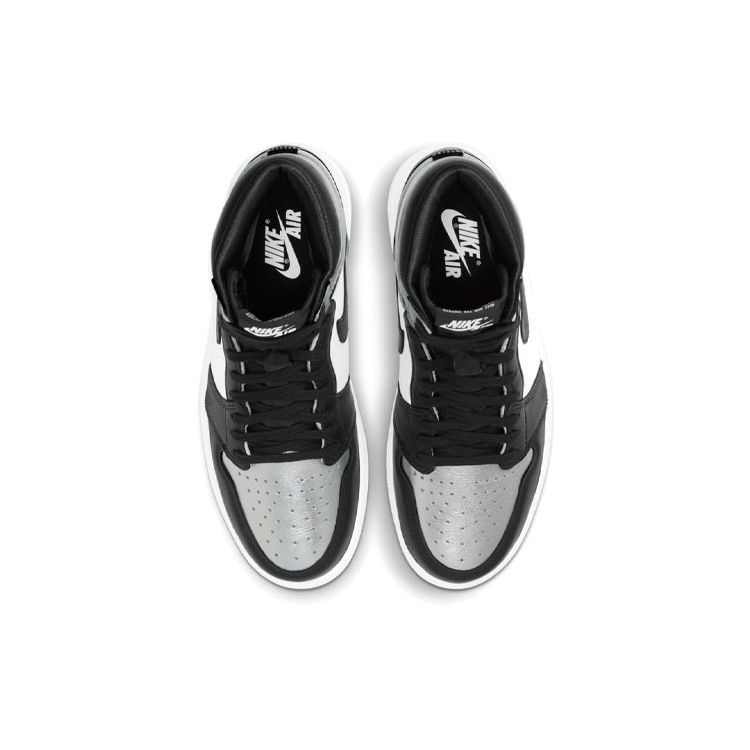 Air Jordan 1 Retro High OG Silver Toe Women Sneakers Black Metallic-Silver White CD0461-001
