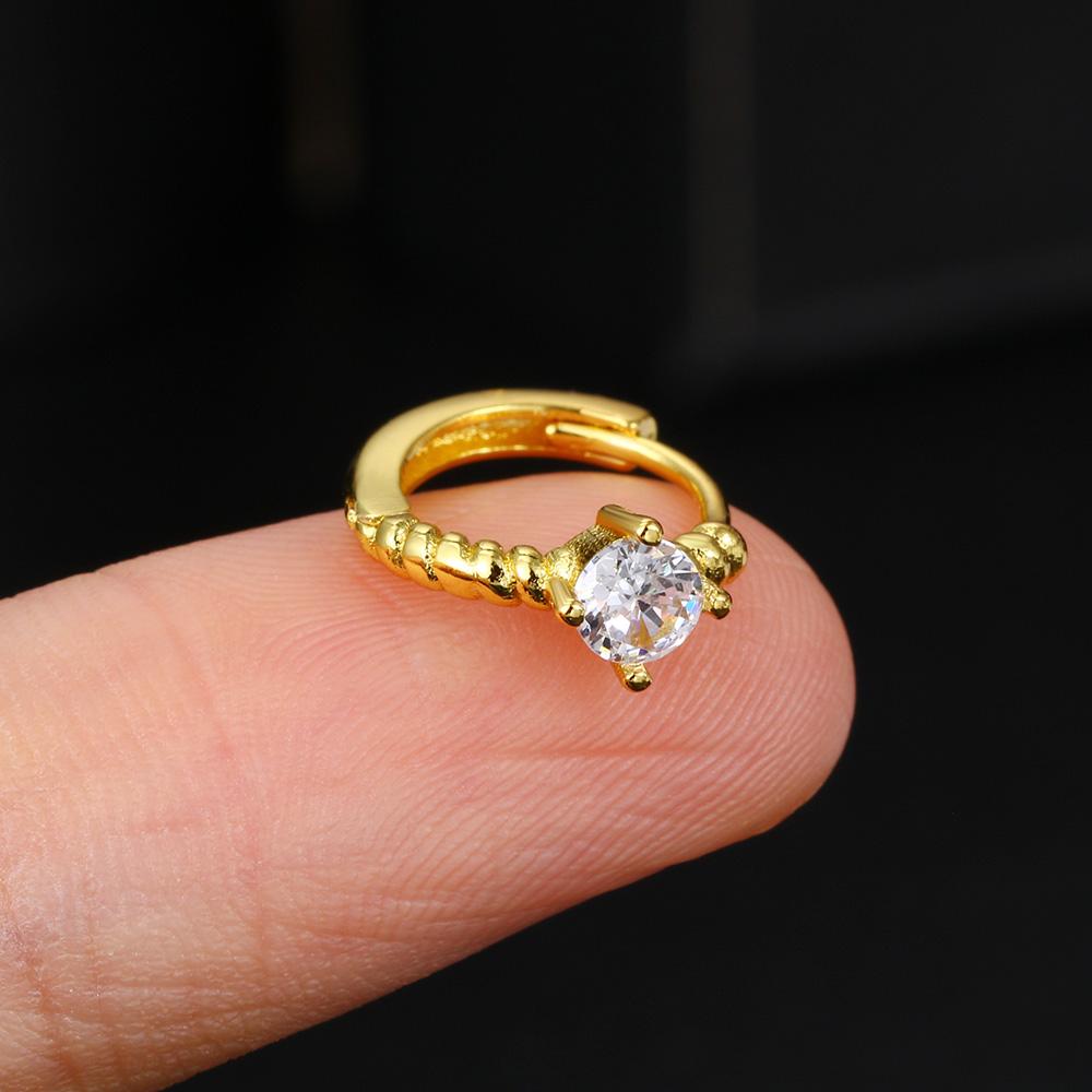 1 pz Orecchini a Cerchio Helix Daith Tragus Y2k per Donne Ragazze Colore Oro Zirconia Orecchino Cartilagine Nuovo Gioiello da Ragazza