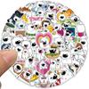 50 pezzi di fantasia cartone animato cane samoiedo adesivi per cani da compagnia carini adesivi decorativi in ​​​​pvc impermeabile per laptop valigia frigorifero skateboard
