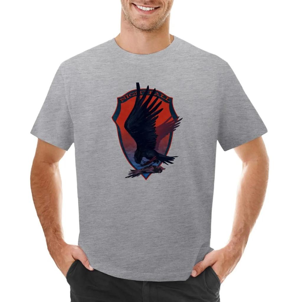 Nightfall Raven Emblem från Armored Core VI T-shirt kawaii kläder stora storlekar herr träningsskjortor