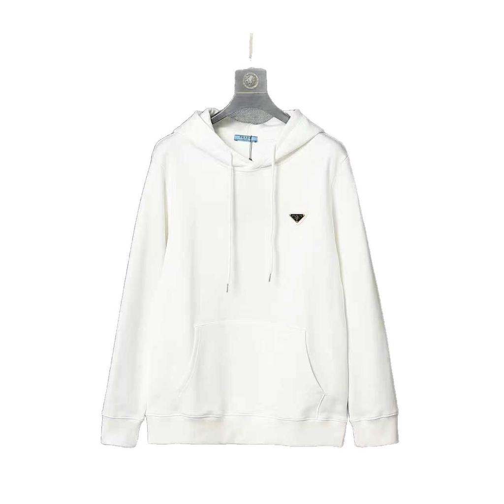 Men's P Brand Autumn/Winter Triangle Logo Hoodie with Long Sleeves