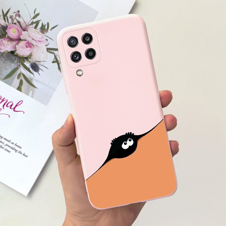 Für Samsung Galaxy M22 F22 Hülle Samsung M22 F22 4G SM-M225F E225F Mode Mond Design Weiches Silikon Schutzhülle Handyhüllen