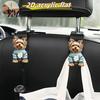 Cute Cat Dog Car Decor Seat Hook, Cartoon Cat/Dog Pattern Decor, Durable Load Bearing Acrylic Hook Headrest Hanger, Universal Vehicle Interior