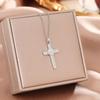 Women's Silver Titanium Steel Necklace with Micro-Inlaid Zircon - Elegant, Durable Clavicle Chain Jewelry