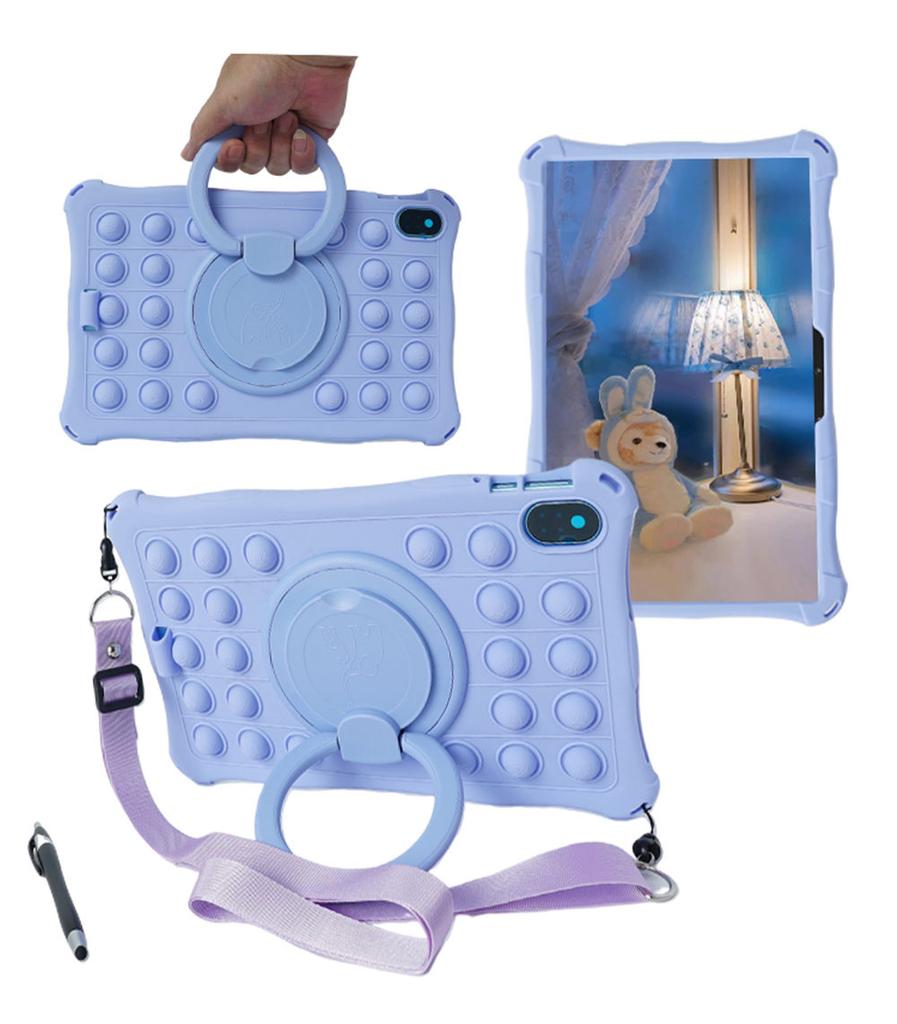 360 Rotate Soft Silicone Kids Safe Case For Honor Pad 8 12inch Full Body Handle Kickstand Tablet Cover With Strap