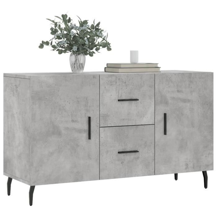 VidaXL Buffet gris béton 100x36x60 cm bois d'ingénierie 828192