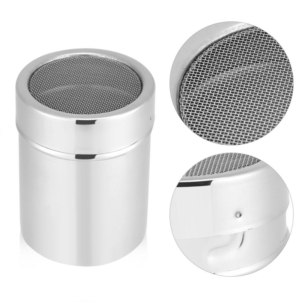 Stainless Steel Chocolate Shaker Fine Mesh Coffee Powder Shaker Durable Powder Dispenser Cocoa
