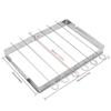 BBQ Skewer Rack Stainless Steel BBQ Metal Skewers Foldable Rotating Rotisserie Grill Rack with 6 Skewers for Shish Kebab