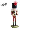 Decorative Wooden Nutcracker Soldier Figurine Handcrafted Solid Wood Christmas Tabletop Ornament Holiday Table Decor for Desk And Bookshelf