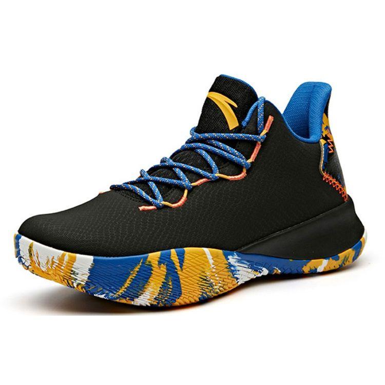 Anta Viper Shock Absorption Low Top Basketball Shoes Men Sneakers Blue 11941621-1