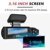 1080P Car DVR Dash Cam with WiFi, Dual Cameras, Video Recorder, Rearview Camera, Automotive Accessories